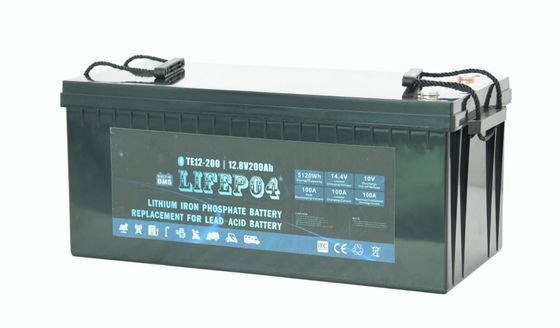 ABS 12V 200AH بطارية Lifepo4 المحمولة للطاقة الاحتياطية