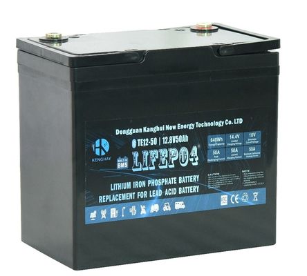 25.5kg Lifepo4 UPS بطارية الجهد 12V الحد الأقصى لشحن التيار 50A 500Ah